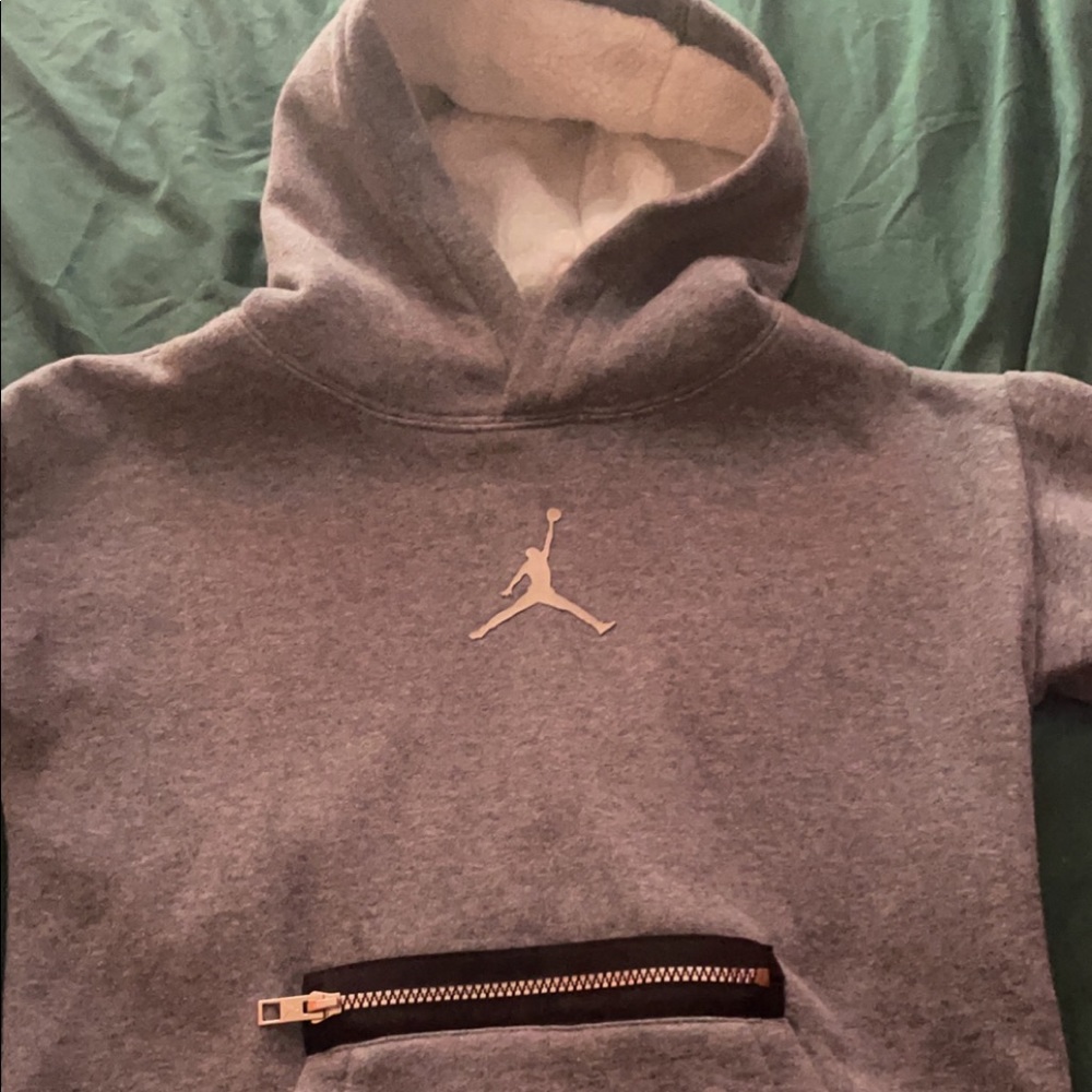 Grey jordan kids hoodie
